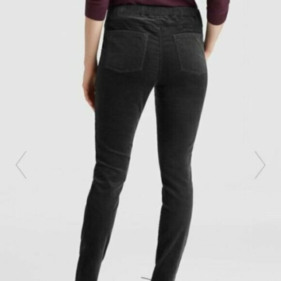 Eileen Fisher Organic Cotton Stretch Black Corduroy Jegging Pant - Picture 2 of 14